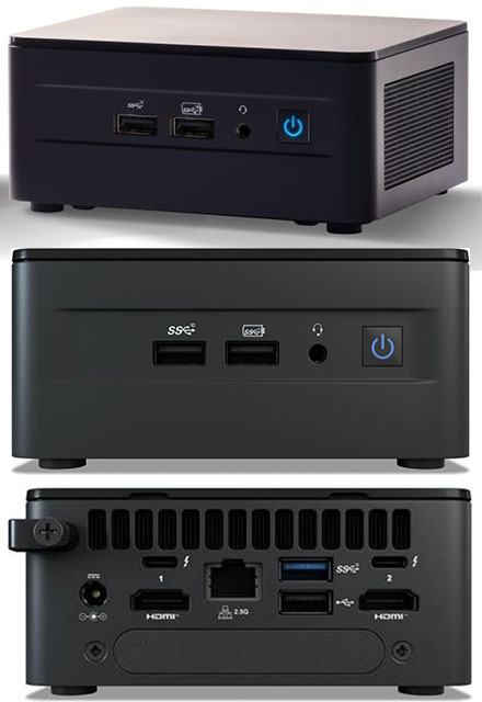 Intel NUC12WSHi5 (Intel Core i5-1240P up to 4,40GHz, 2x HDMI, 2x Thunderbolt 4, 2.5" HDD/SSD support)